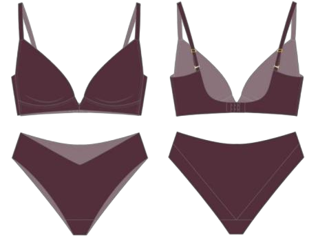 Smooth Wireless Bra Set Design
