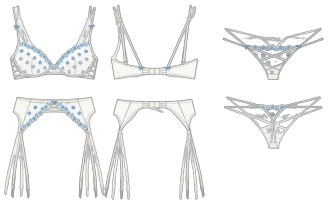 Embellished Lace Set Design