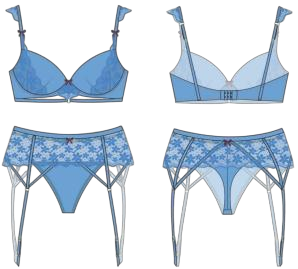 Floral Mesh Garter Set Design