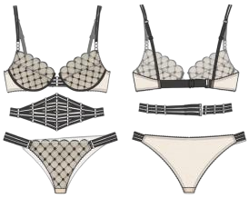 Wave Lace Bodysuit Design