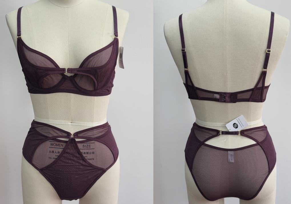 Plum Mesh Cutout Set